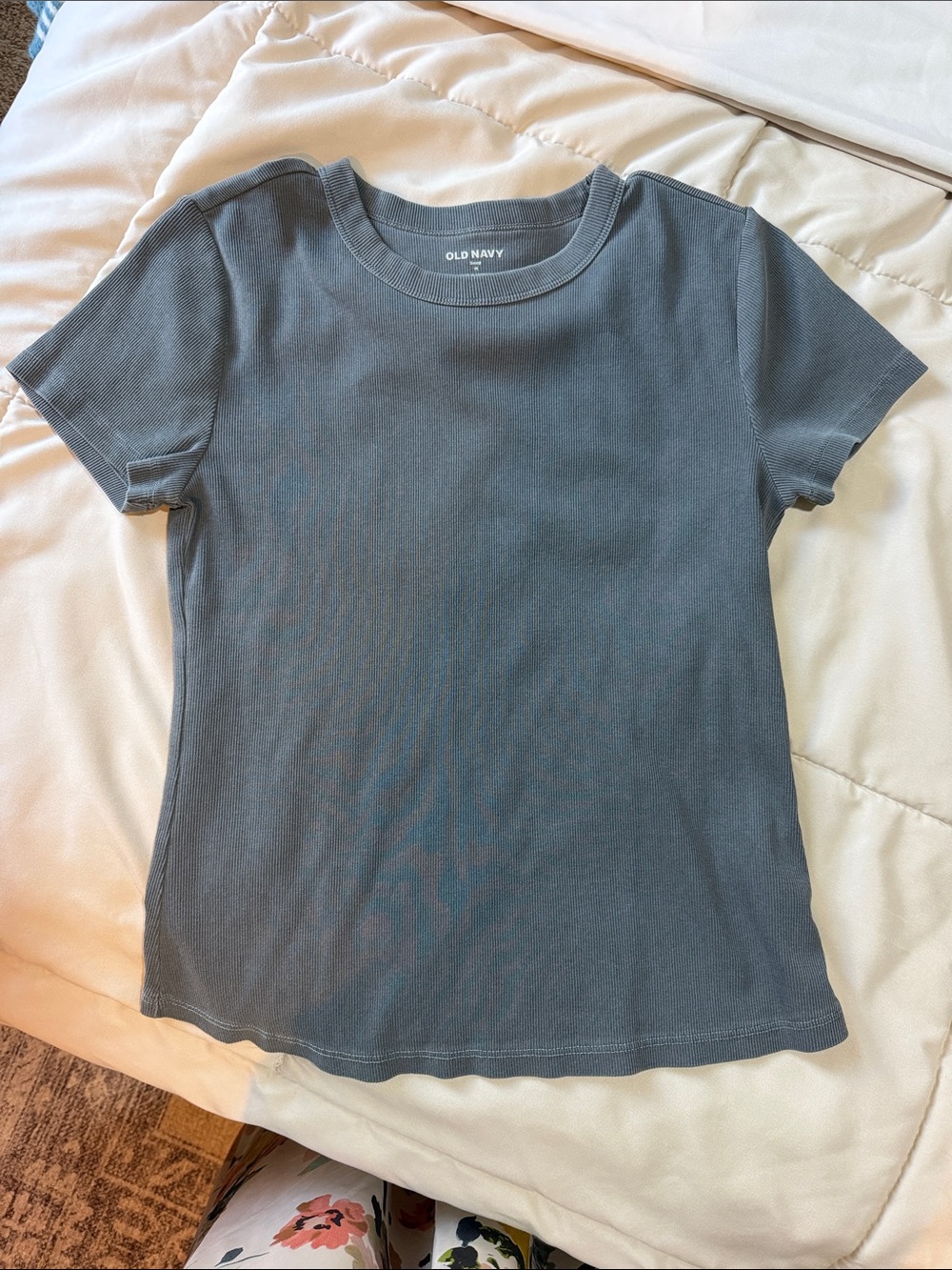 Short Sleeve Crewneck T-Shirt in Slate Blue